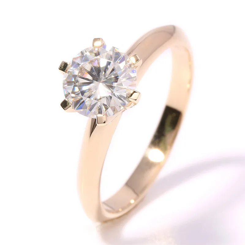 14K 585 Yellow Gold 2ct Diamond Mount Ring