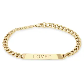 14k Gold Medium Curb Chain Personalized ID Bracelet