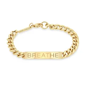 14k Large Curb Chain Personalized ID Bracelet