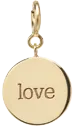 14k Small Personalized Disc Charm on Spring Ring