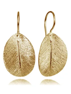 18K Gold Plated Brazil Nut Leaf Earring