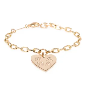 20x20 | Zoe Chicco | Ariane Goldman | Mama Heart Charm Bracelet