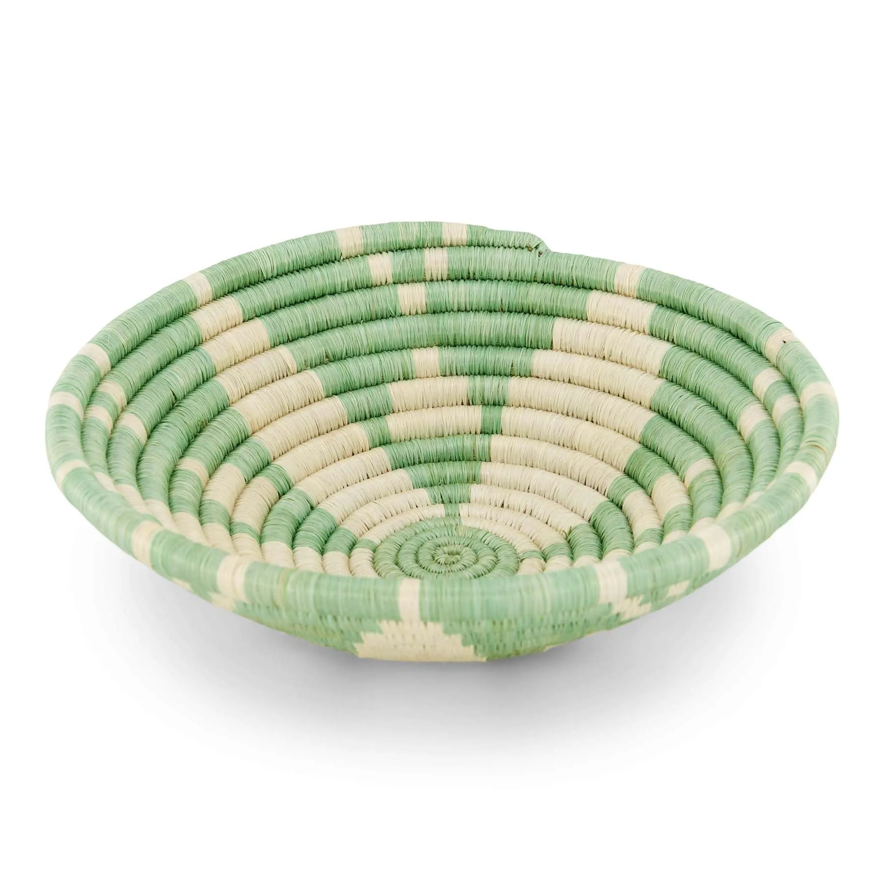 6" Small Seafoam Hope Round Basket by Kazi Goods - Wholesale