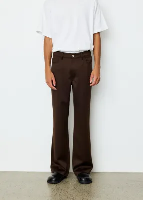 70s Cut Brown Exquisite Wool Pants