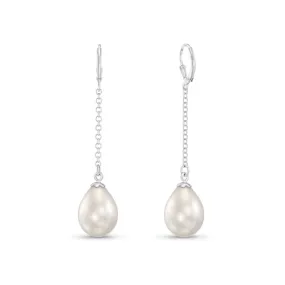 925 Silver Pearl Pendant Earrings