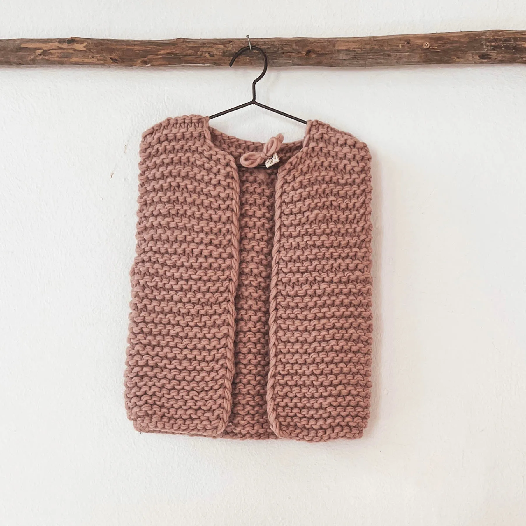 Andrea Gilet - Kids - WA Wool Alpaca - S007 Dusty Pink