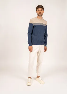 Aquitaine sailor jumper - regular fit, in wool (JEAN/BEIGE)