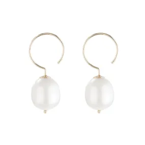 Baroque Pearl Swing Hoops