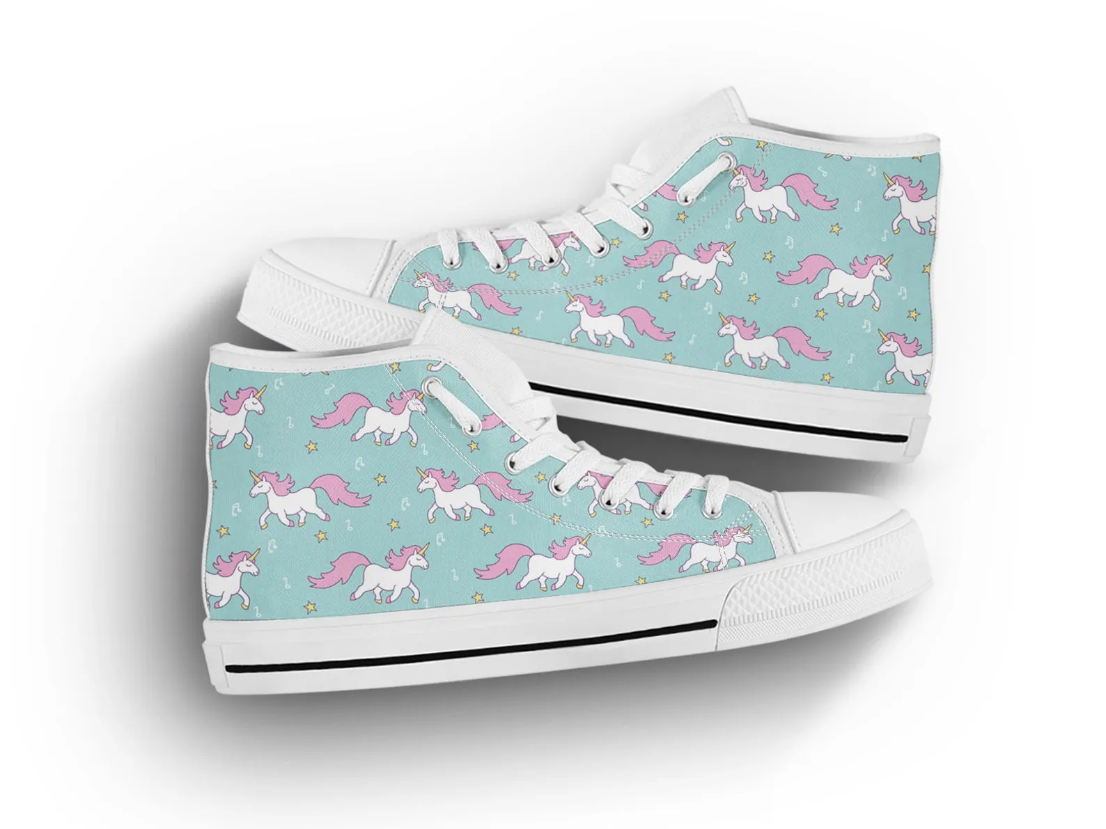 Best Unicorn Shoes Unicorn Sneakers Cute Shoes Unicorn Lover Gifts Custom High Top Converse Style Sneakers For Adults Women & Men