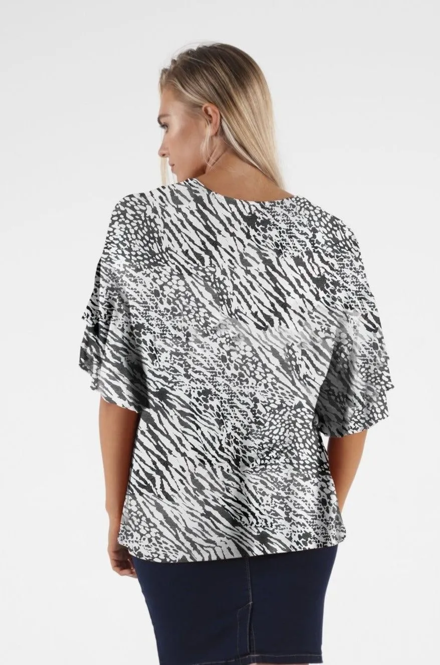 Betty Basics Ripon Top in Instinct Print