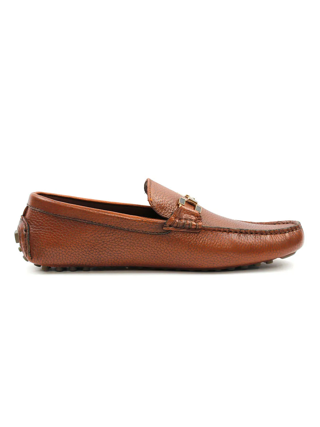 Bingo Tan Loafers with Buckle