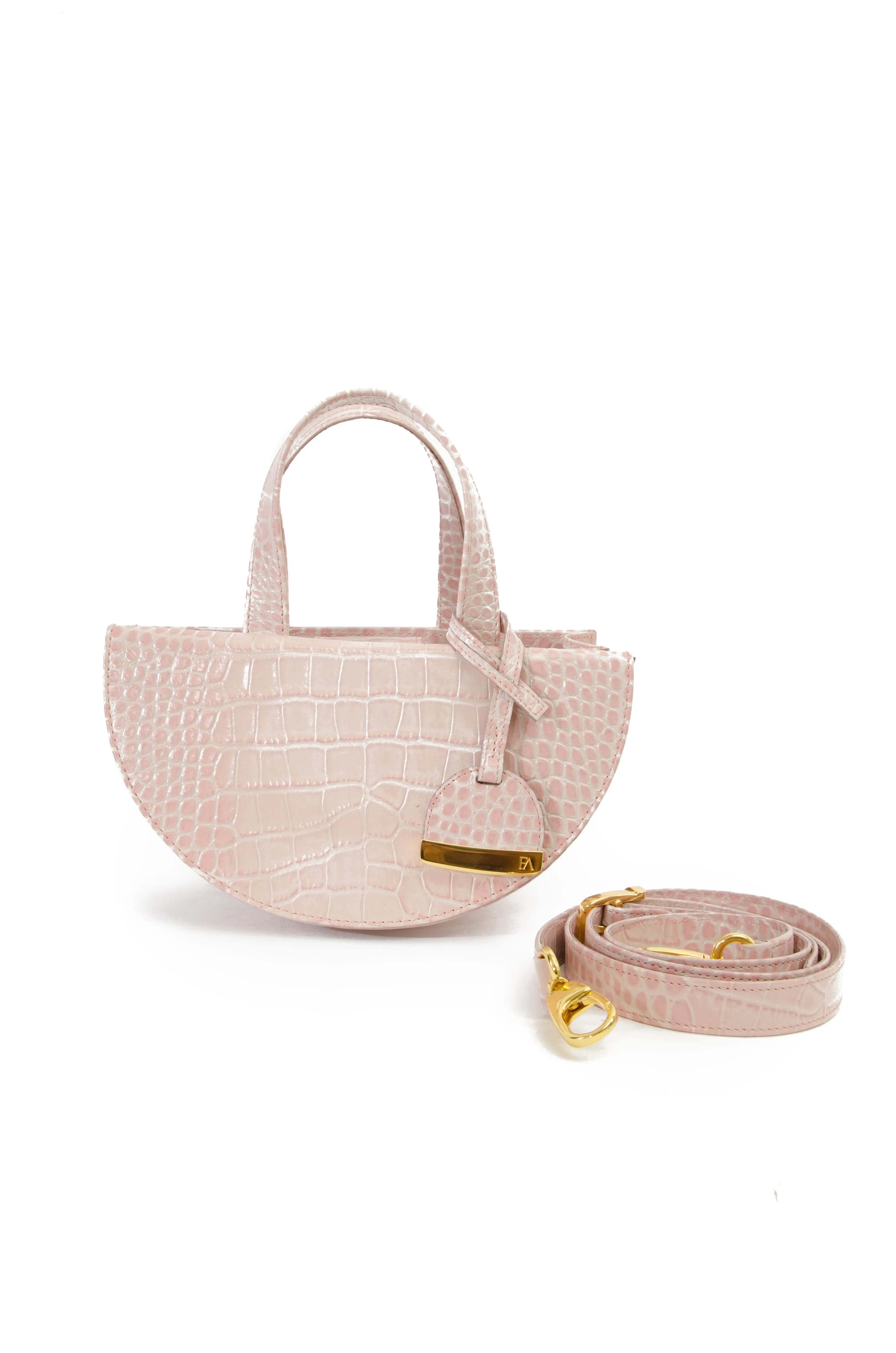 Blush Half Moon Reina Bag