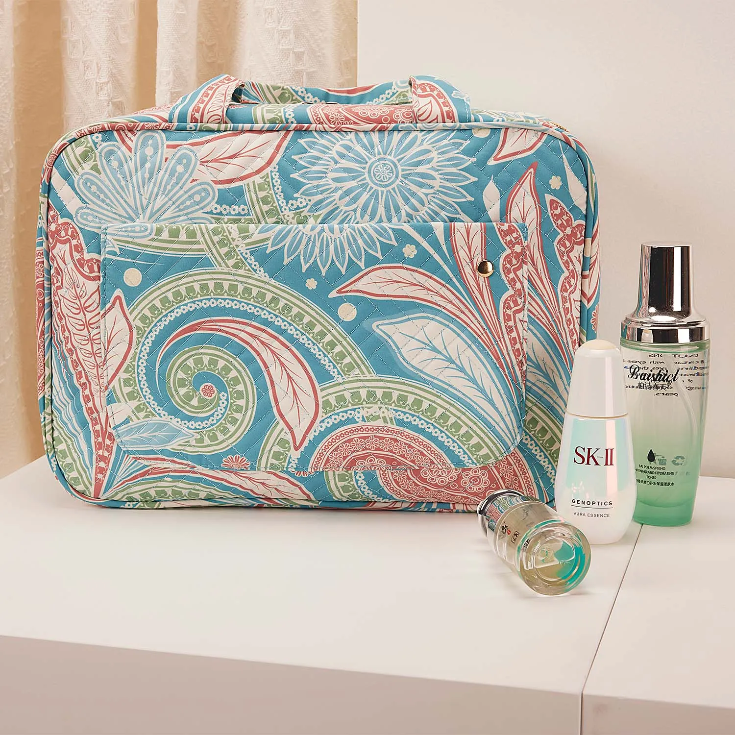 Bonchemin Green Paisley The Space Saver Toiletry Bag