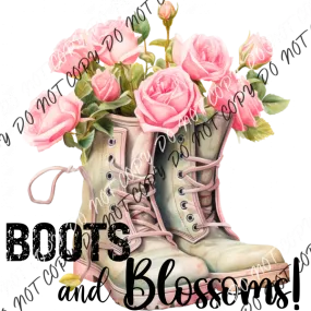 Boots and Blossoms DTF Transfer