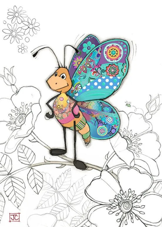 Bug Art Kooks Greeting Cards