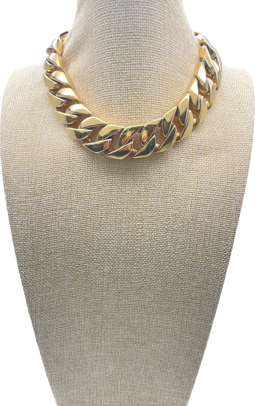 By Anisa Sojka Yellow Gold 24k Plated Chunky Chain Necklace