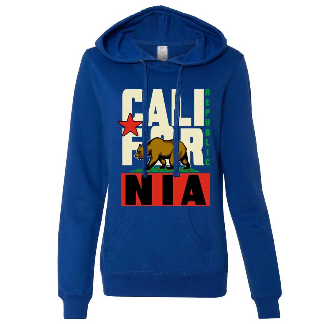 California Republic Original Retro Bold Ladies Lt./Wt. Hoodie