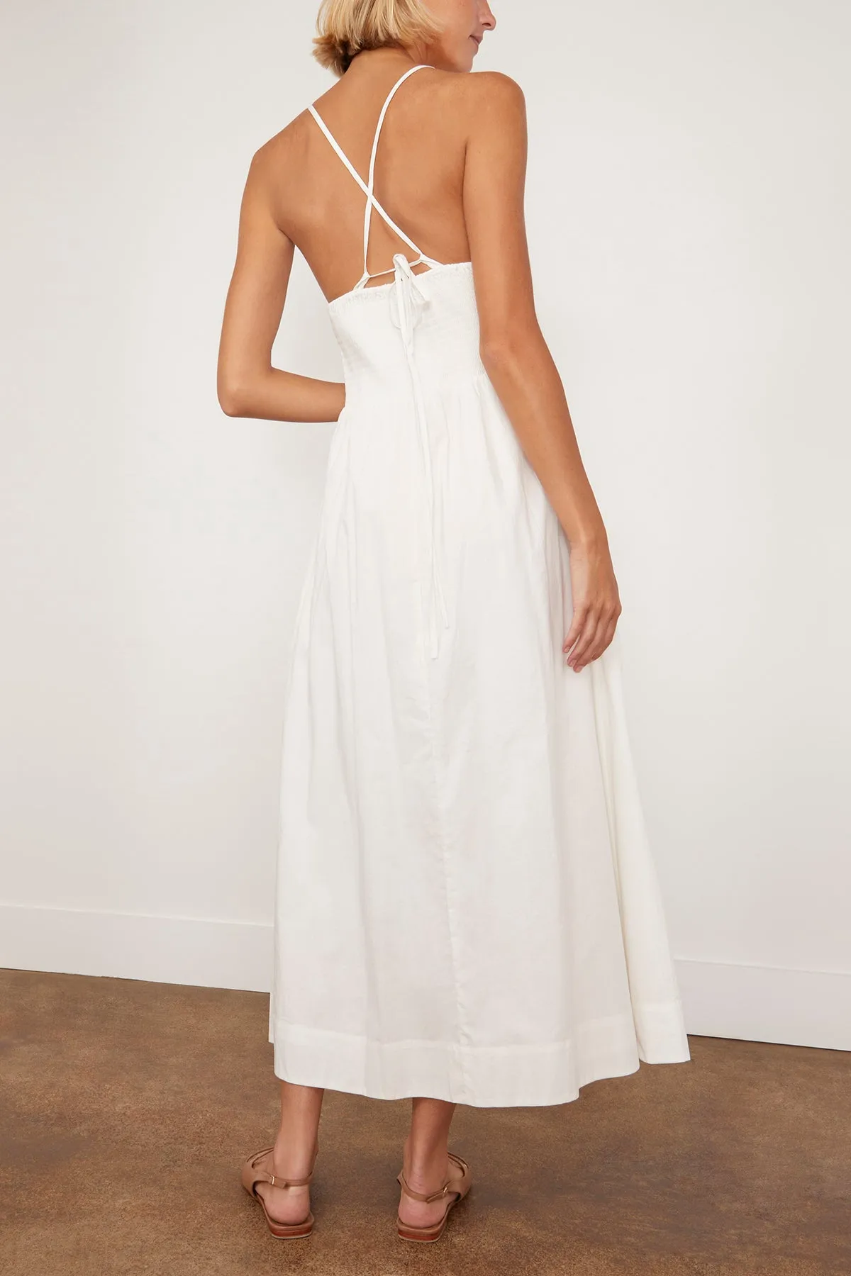 Camera Midi Dress in White