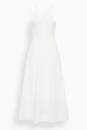 Camera Midi Dress in White