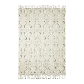 Camilla Tribal Pattern Berber Wool Shag Rug