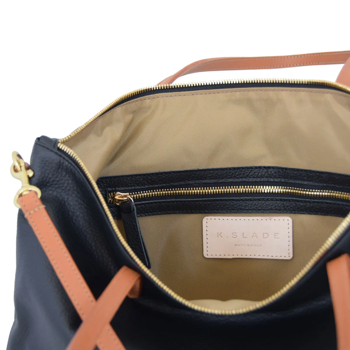 Carry All | Black with Tan Straps