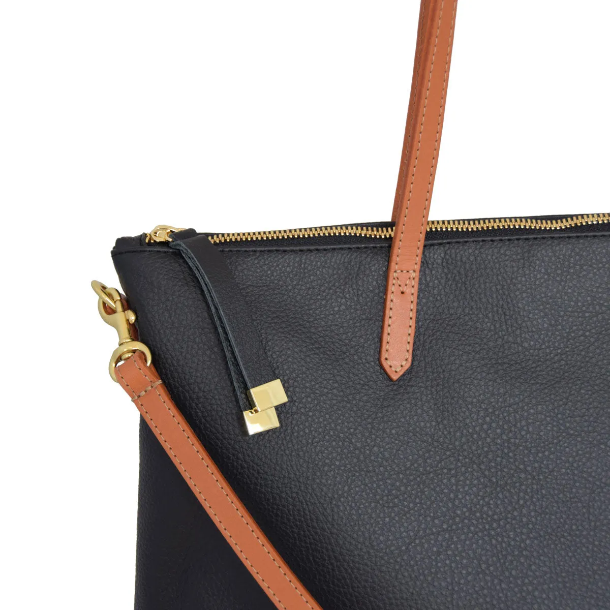 Carry All | Black with Tan Straps