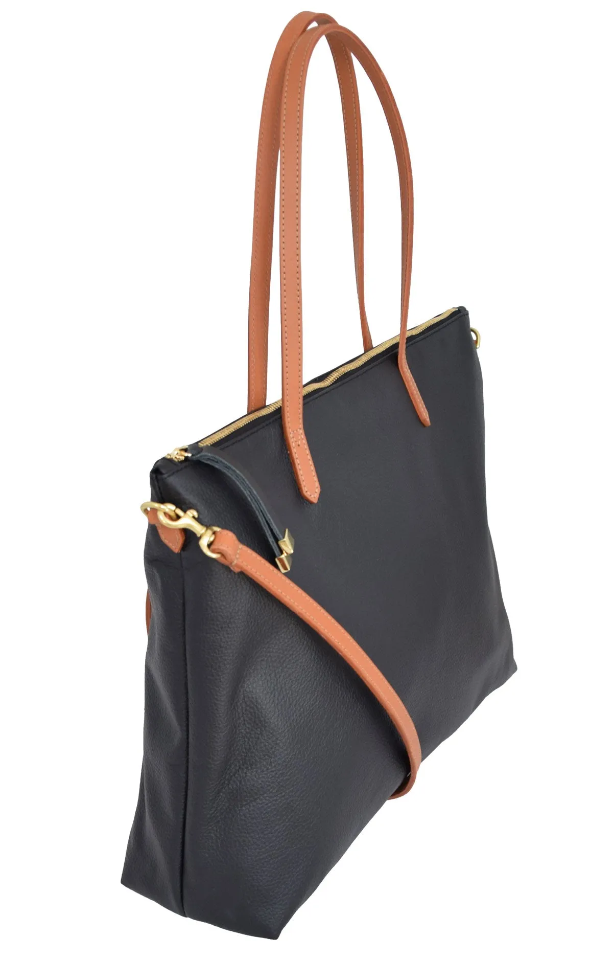 Carry All | Black with Tan Straps