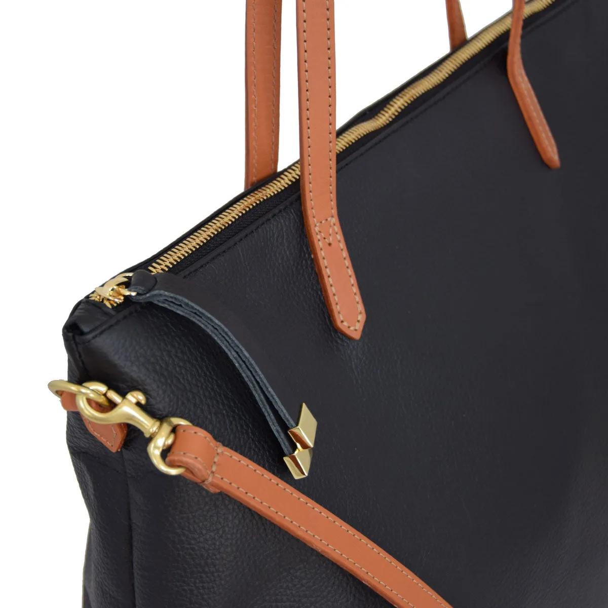 Carry All | Black with Tan Straps