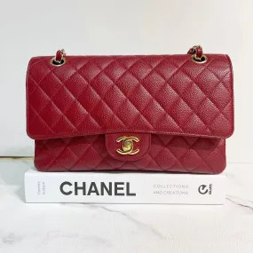 Chanel Medium Classic Flap in Cherry Red Caviar AGHW