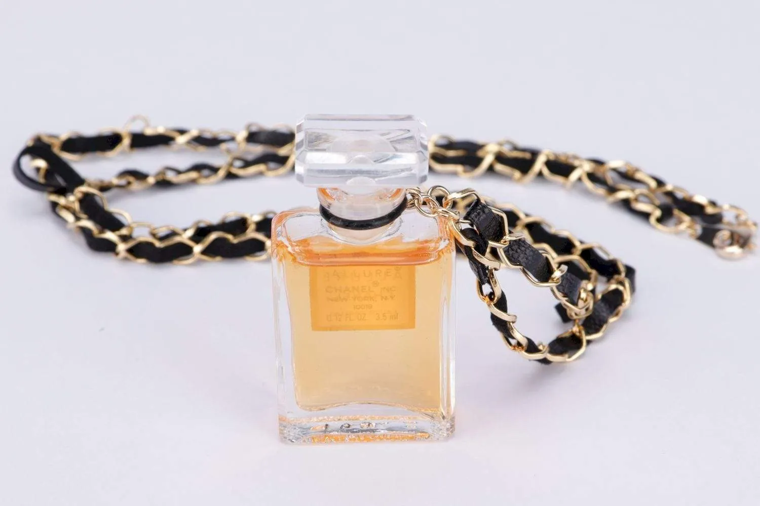 Chanel Perfume Pendant _ALLURE_ Necklace GHW W30cm (NDC)