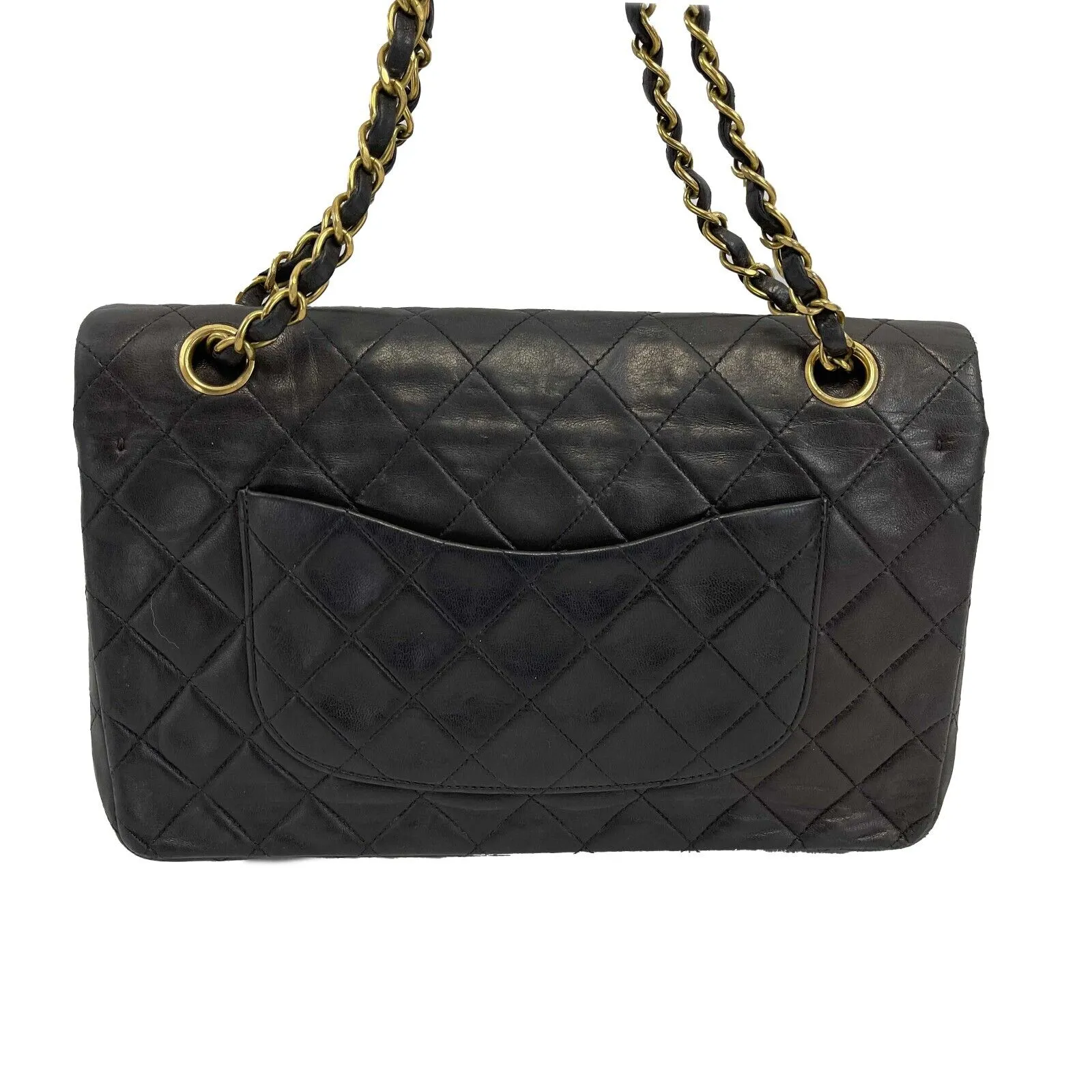 Chanel - Vintage Classic Double Flap Medium CC Black Shoulder Bag