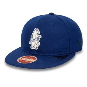 Chicago Cubs Heritage Series Dark Blue Retro Crown 9FIFTY Strapback Cap