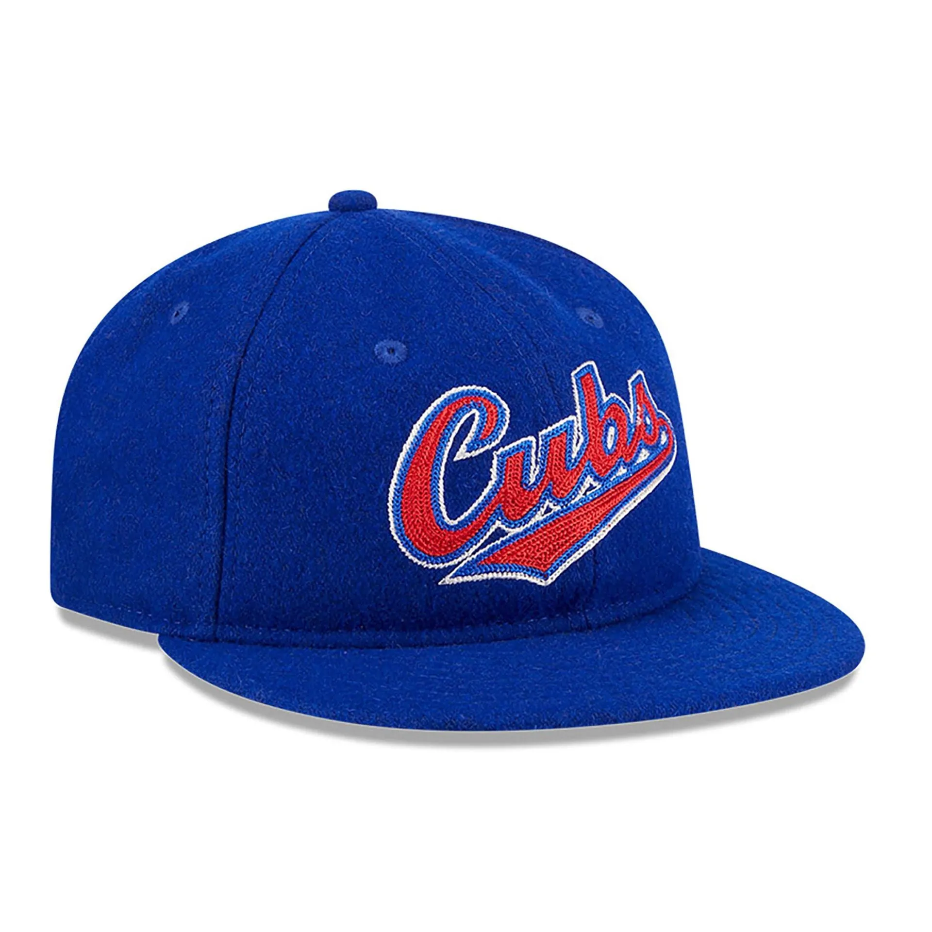 Chicago Cubs Melton Wool Blue Retro Crown 9FIFTY Strapback Cap