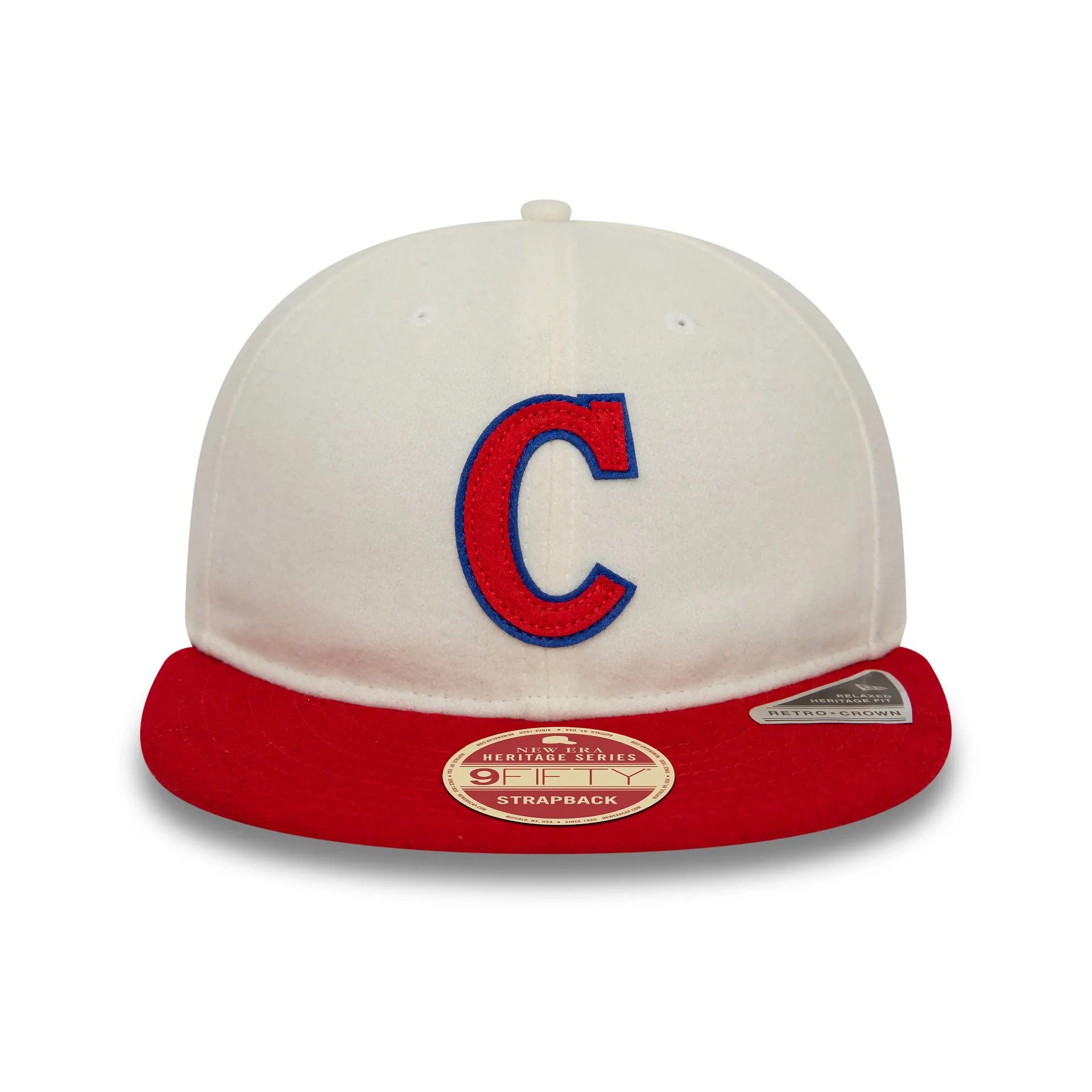 Cincinnati Reds Heritage Series White Retro Crown 9FIFTY Strapback Cap