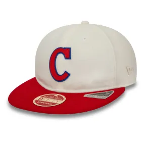 Cincinnati Reds Heritage Series White Retro Crown 9FIFTY Strapback Cap