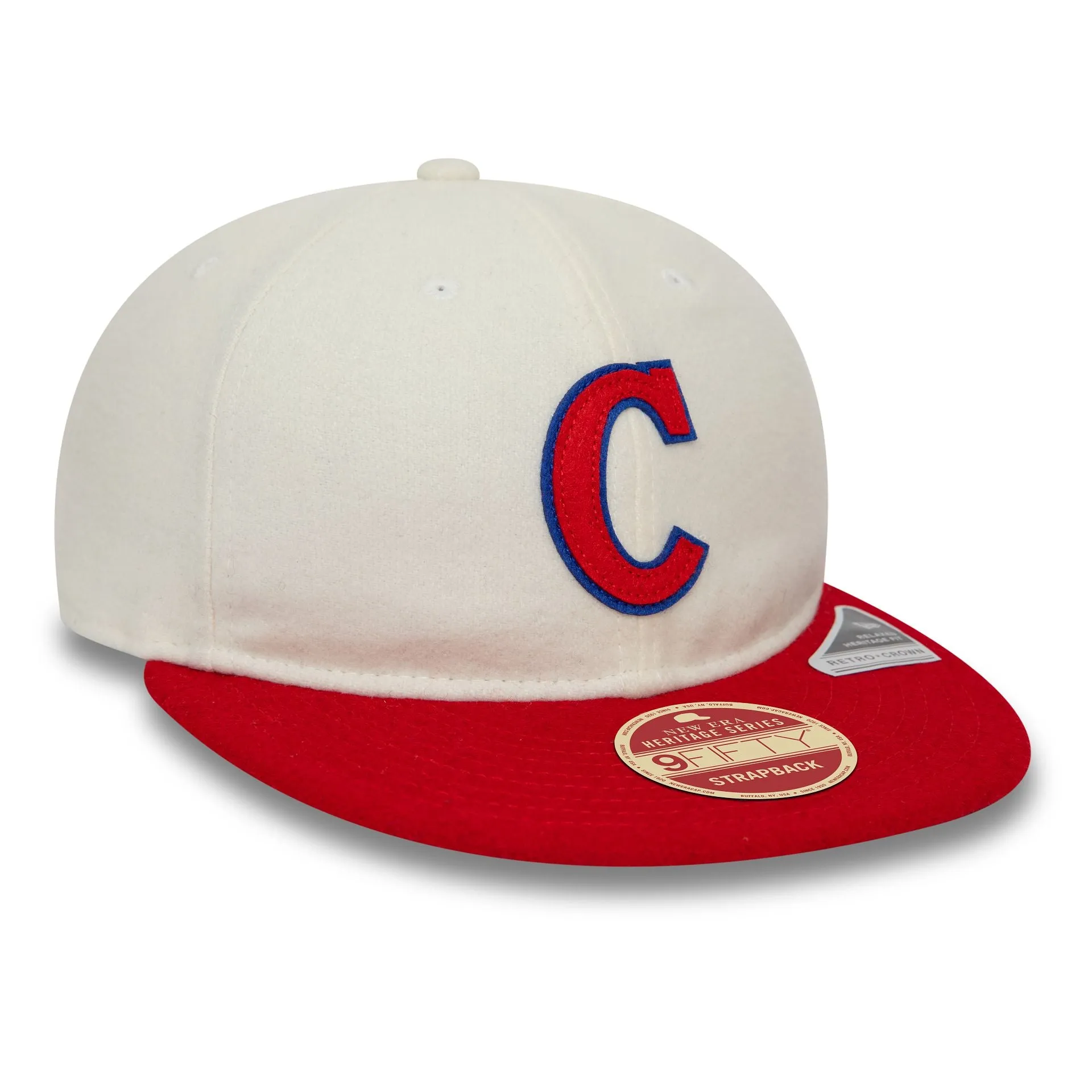 Cincinnati Reds Heritage Series White Retro Crown 9FIFTY Strapback Cap