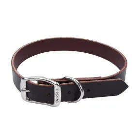 Circle T Latigo Leather Town Dog Collar, Medium 20