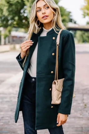 City Streets Hunter Green Coat