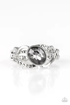 Couldn't Care FLAWLESS Silver Rhinestone Ring - Paparazzi Accessories