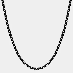 Cuban Link Chain - Black (3mm)