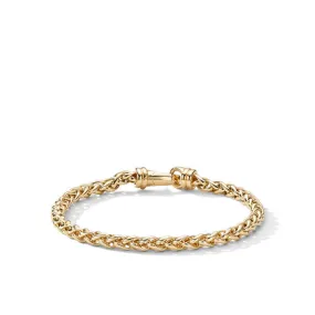 David Yurman Gents Wheat Chain Bracelet in 18K Yellow Gold