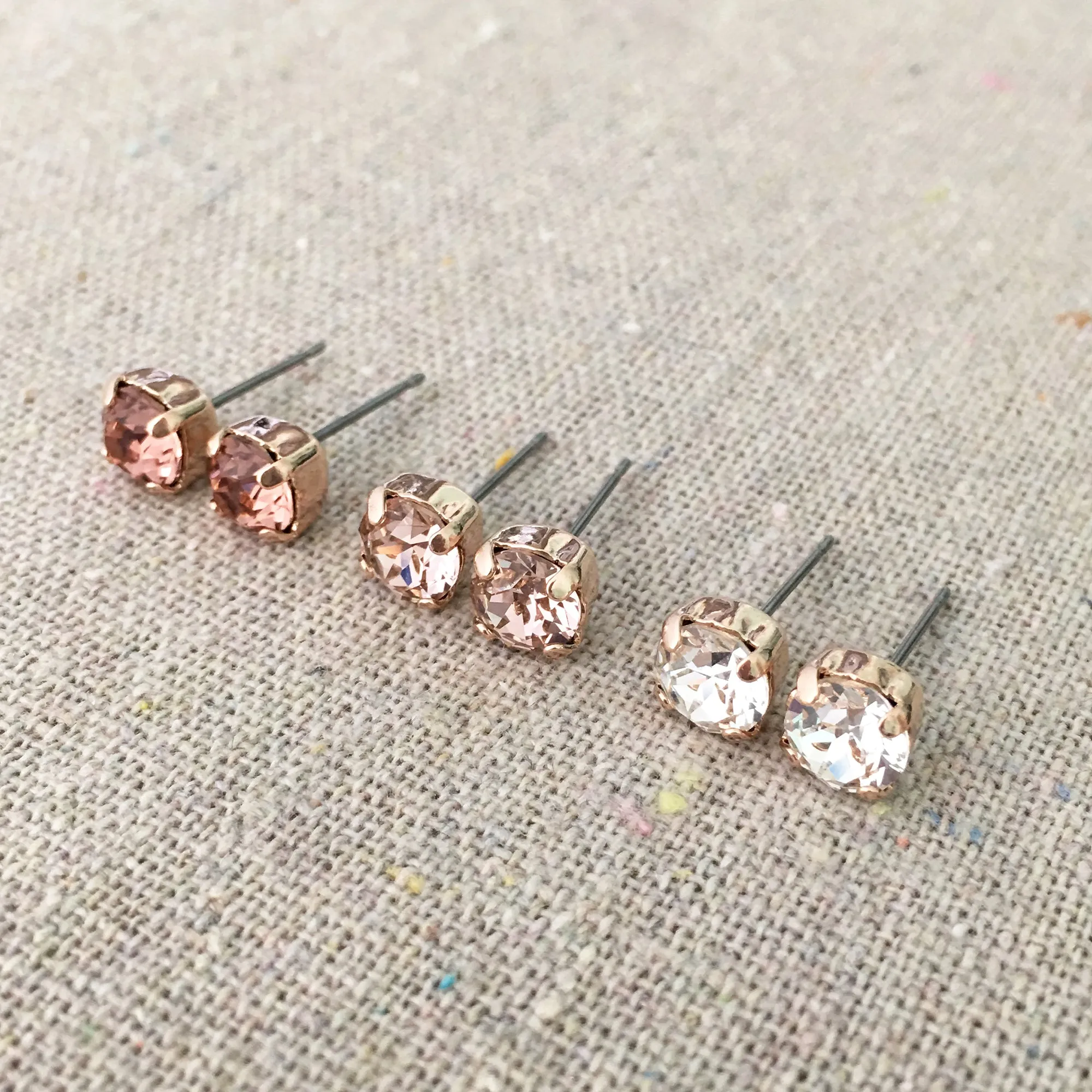 Diamante Post Earrings • 6mm