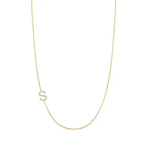 Diamond Asymmetrical Initial Necklace