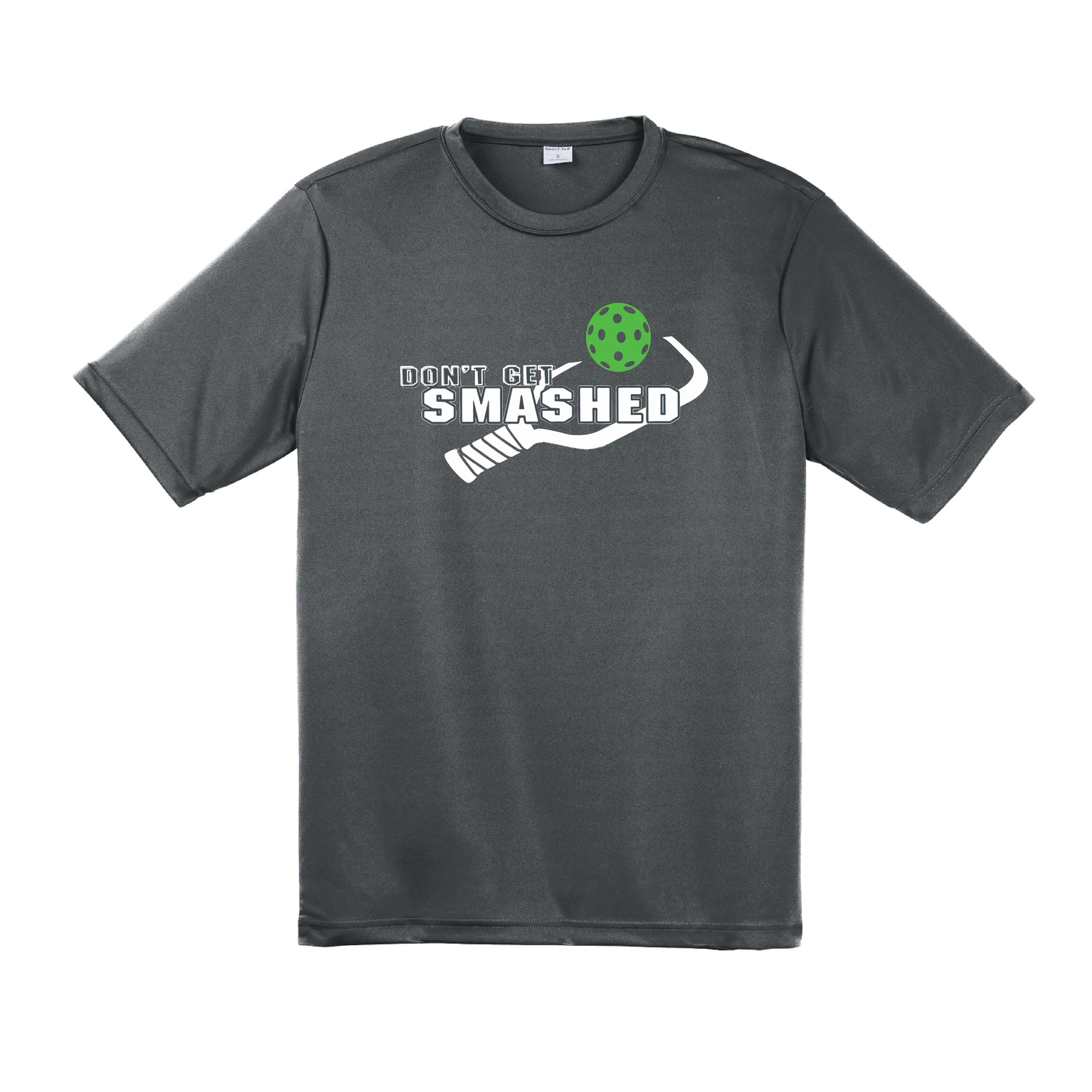 Don't Get Smashed With Pickleballs (Red Green Rainbow) Customizable | Men's Short Sleeve Pickleball Shirt | 100% Polyester