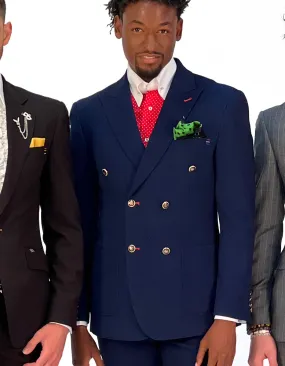 Double breasted suit, Navy suit