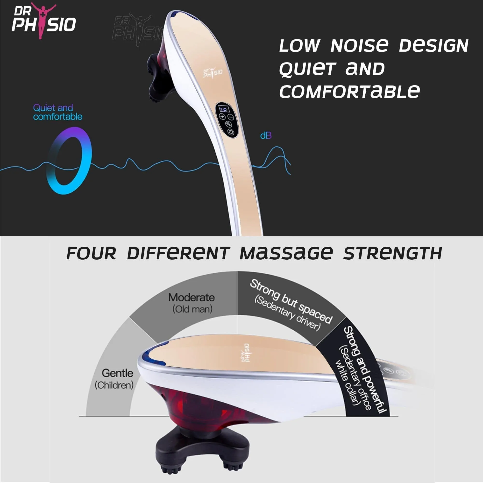 Dr Physio USA Hammer Pro Body Massager Machine (Golden) 1006