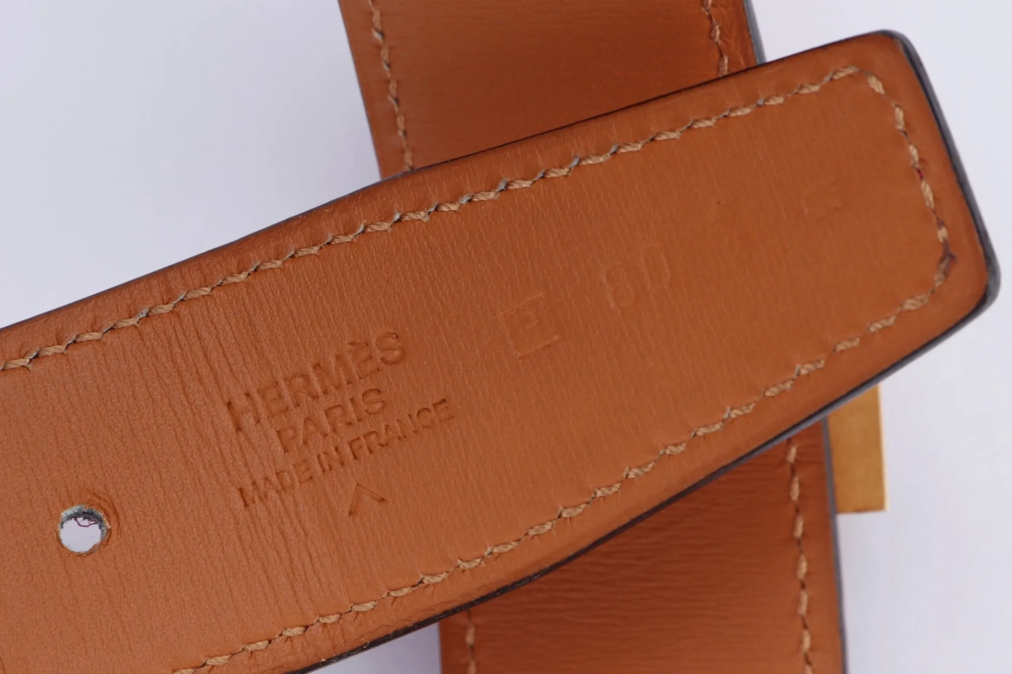 (Exotic) Hermes Fuchia Pink Porosus Croco Leather Belt (Stamp P) 80cm with Gold H Buckle, with Box