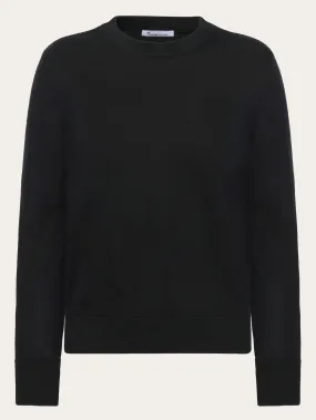 Fine merino crew neck - RWS - Black Jet