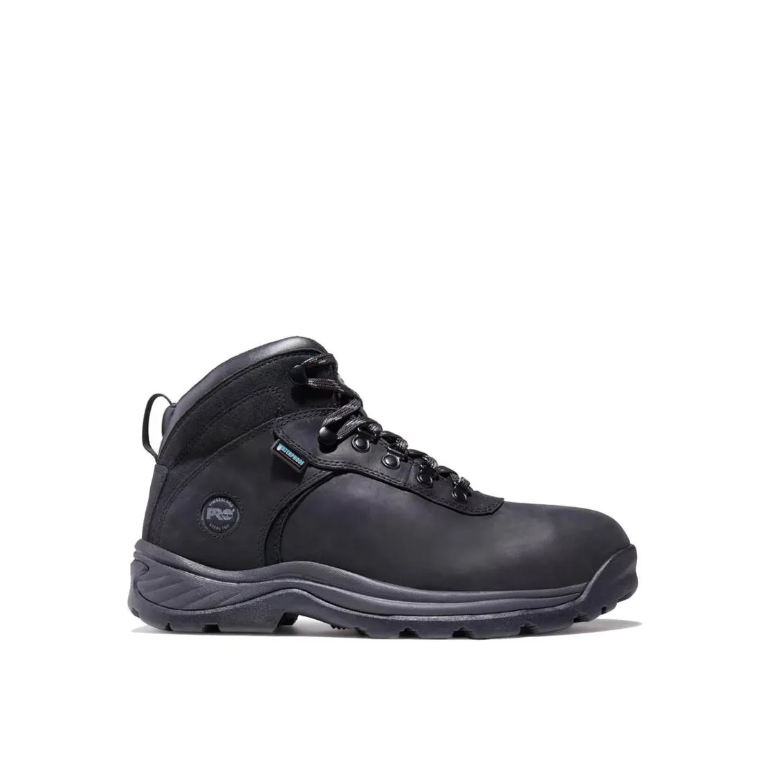 Flume Inch Steel-Toe Waterproof Work Boot Black