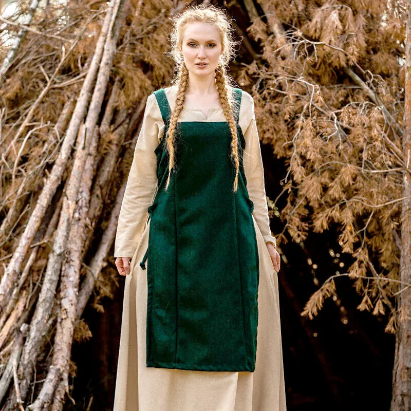 Green Apron OverDress - Wool